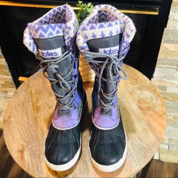 Totes Selena Winter Duck Boots Sz 3 - Picture 2 of 9